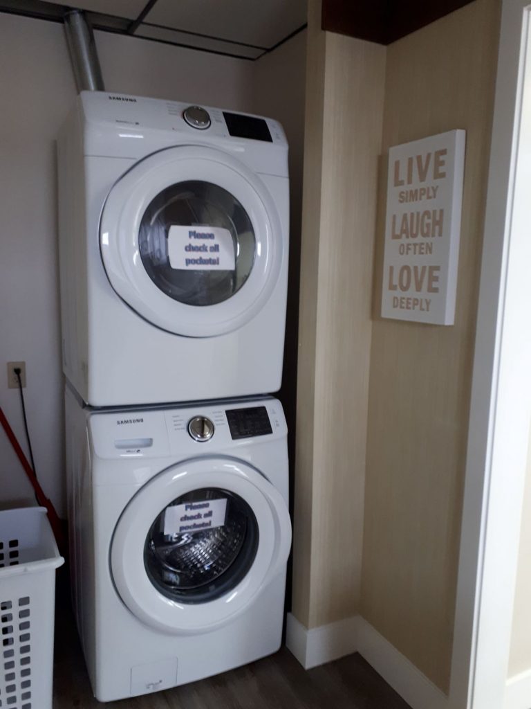 Hinton Homeless Resource Room washer and dryer